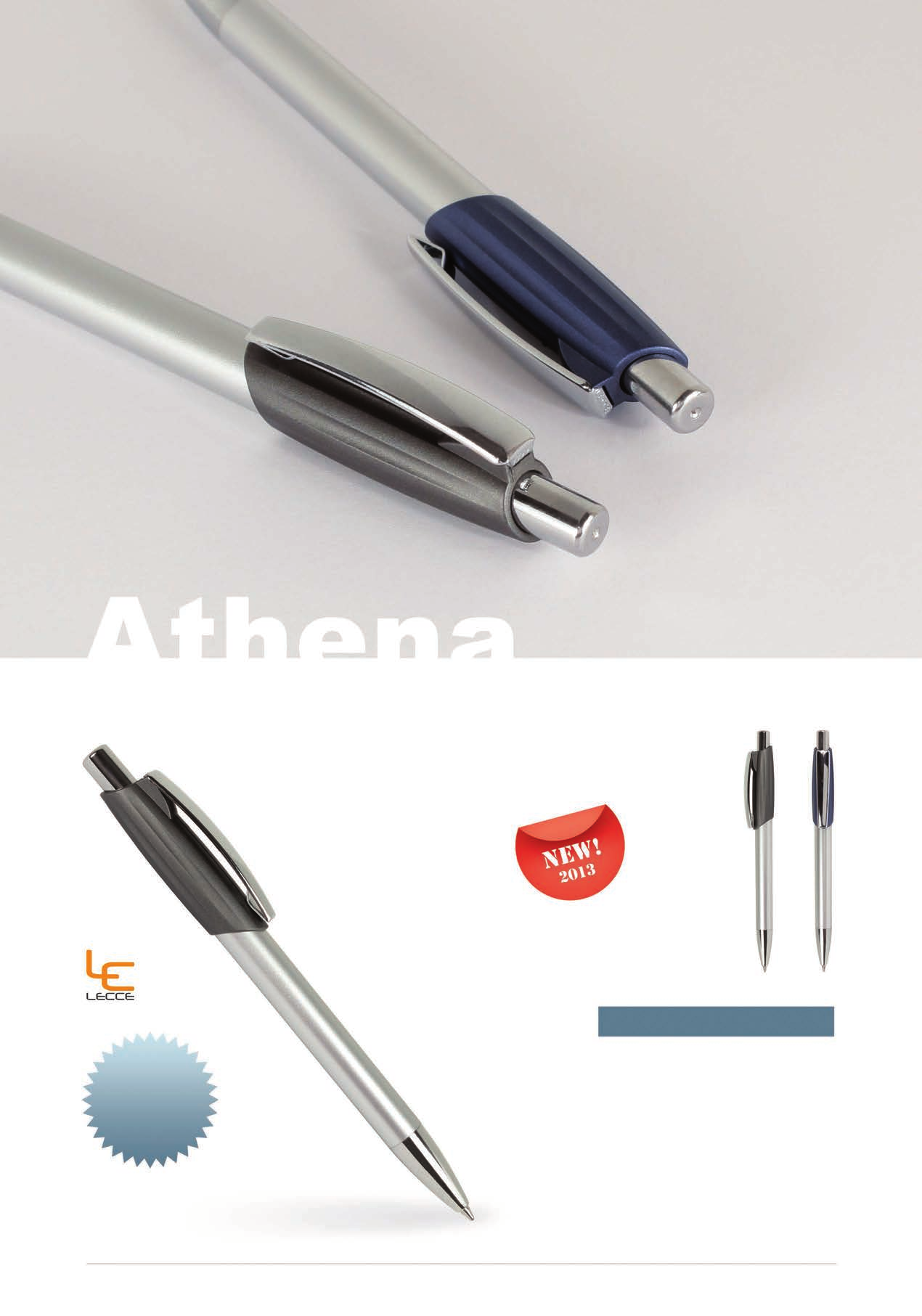 148-011 Athena silver/grå 148-009 Athena silver/blå Athena 6,85 En ny och elegant penna i tidlös design och med