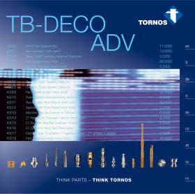 Aktuellt TB-DECO, FRAMHÄVER ALLTID INNOVATIONER! Enligt strategin med göra dess mjukvara mer dynamisk presenterar nu Tornos den senaste mjukvaruversionen av TB-DECO TB-DECO ADV 2007.