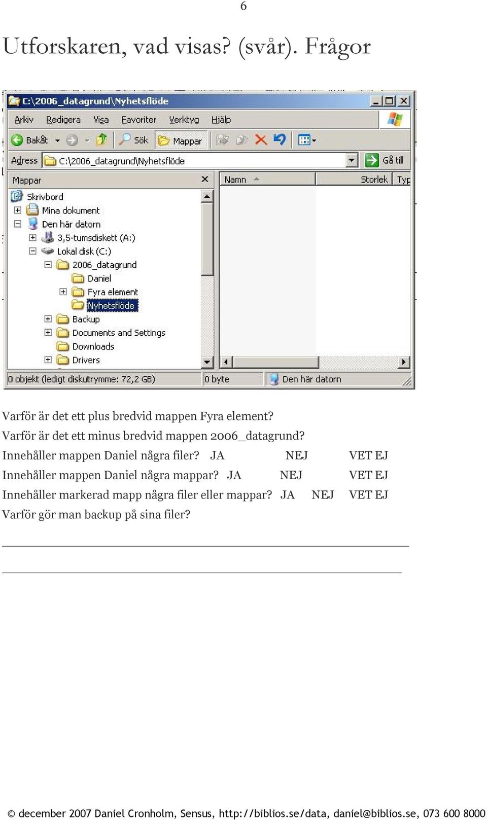 Varför är det ett minus bredvid mappen 2006_datagrund?