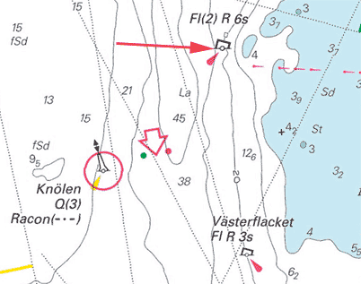 Nr 186 8 Öresund / The Sound * 4471 Sjökort/Chart: 922 Sverige. Öresund. V om Landskrona. Larvarabben. Prick ersatt med lysboj. Korrigerad position.