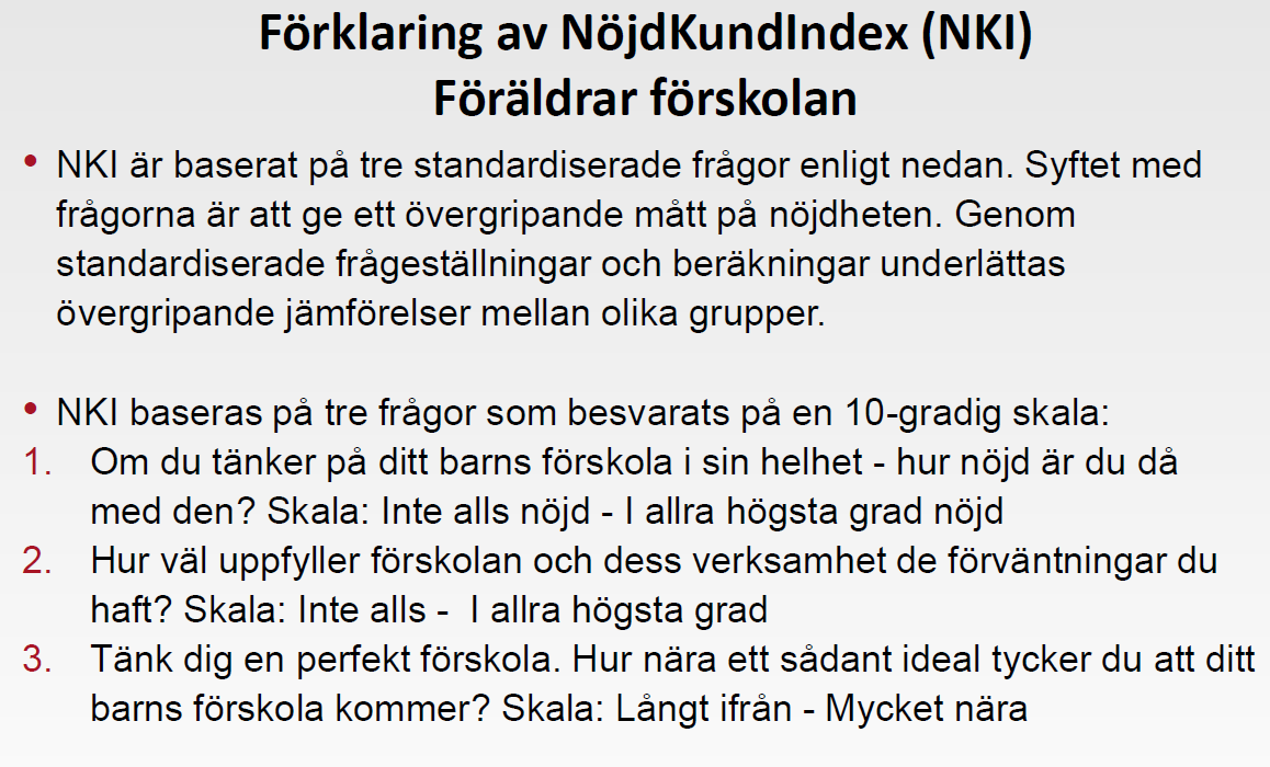 (3) Diagrammen nedan visar resultatet för NKI (nöjdkundindex) från brukarundersökningens olika respondentgrupper för samtliga kommuner i samarbetet.