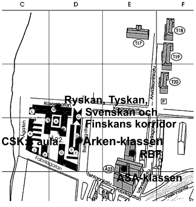Var datorklasserna och de allmänna datorerna finns i Åbo ICT-klassen som finns i ICT-huset syns ej på kartorna. Kolla vidare på Åbo Akademis kartor https://www.abo.