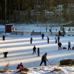 Skridskokul på Lugnevi Vi ordnar lite roliga aktiviteter på isen. Lekar, en klurig hinderbana som testar skridskokunskaperna och möjlighet till att spela i lag med boll och klubba.