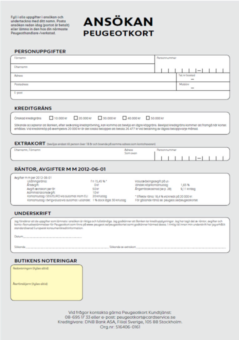 Agenda Peugeotkortet Fakta For Vem Fordelar Ansokan Utveckling