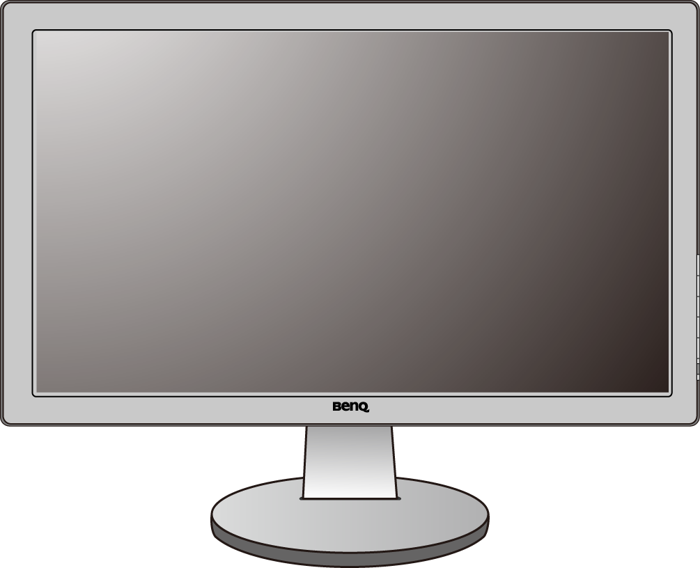Lär känna din bildskärm Bildskärmen framifrån 1 1. Kontrollknappar 2. Av/på-knapp 2 Bildskärmen bakifrån 3 3 3. Högtalare (för modeller med högtalare) 4.