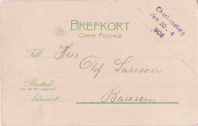 Charlotteberg den 20.4 1908 20 april 1908, Charlotte(n)berg, Värmland Karlskoga. 483.