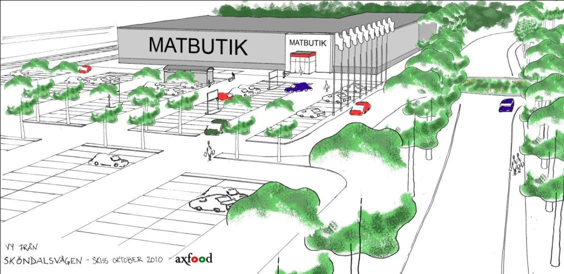 SID 5 (7) Byggnaderna utformas med den standardgestaltning Plantagen respektive Axfood använder sig av.