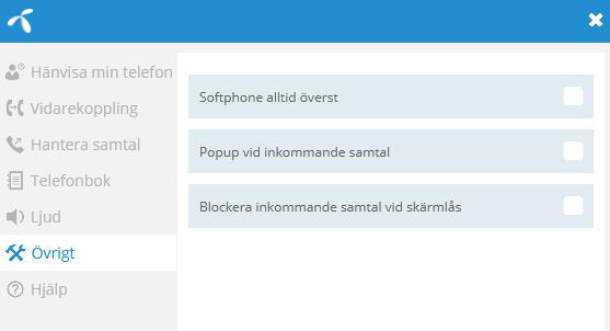 3.9.6 Ljud Från sidan hanteras ljudinställningar. 1. Ringsignal val av ringsignal 2. Ringsignal volym - val av ljudvolym 3. Mikrofon - val av ljud i mikrofon 4. Högtalare - val av ljud i högtalare 5.