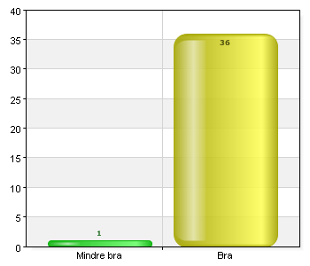 Personal hjärtvård Flödet vid icke ST-höjningsinfarktpatient 24 timmar fungerar Namn Antal % Mindre bra 1 2,7 Bra 36 97,3 Total 37 100