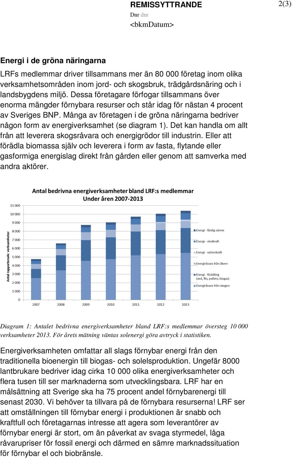 Många av företagen i de gröna näringarna bedriver någon form av energiverksamhet (se diagram 1). Det kan handla om allt från att leverera skogsråvara och energigrödor till industrin.