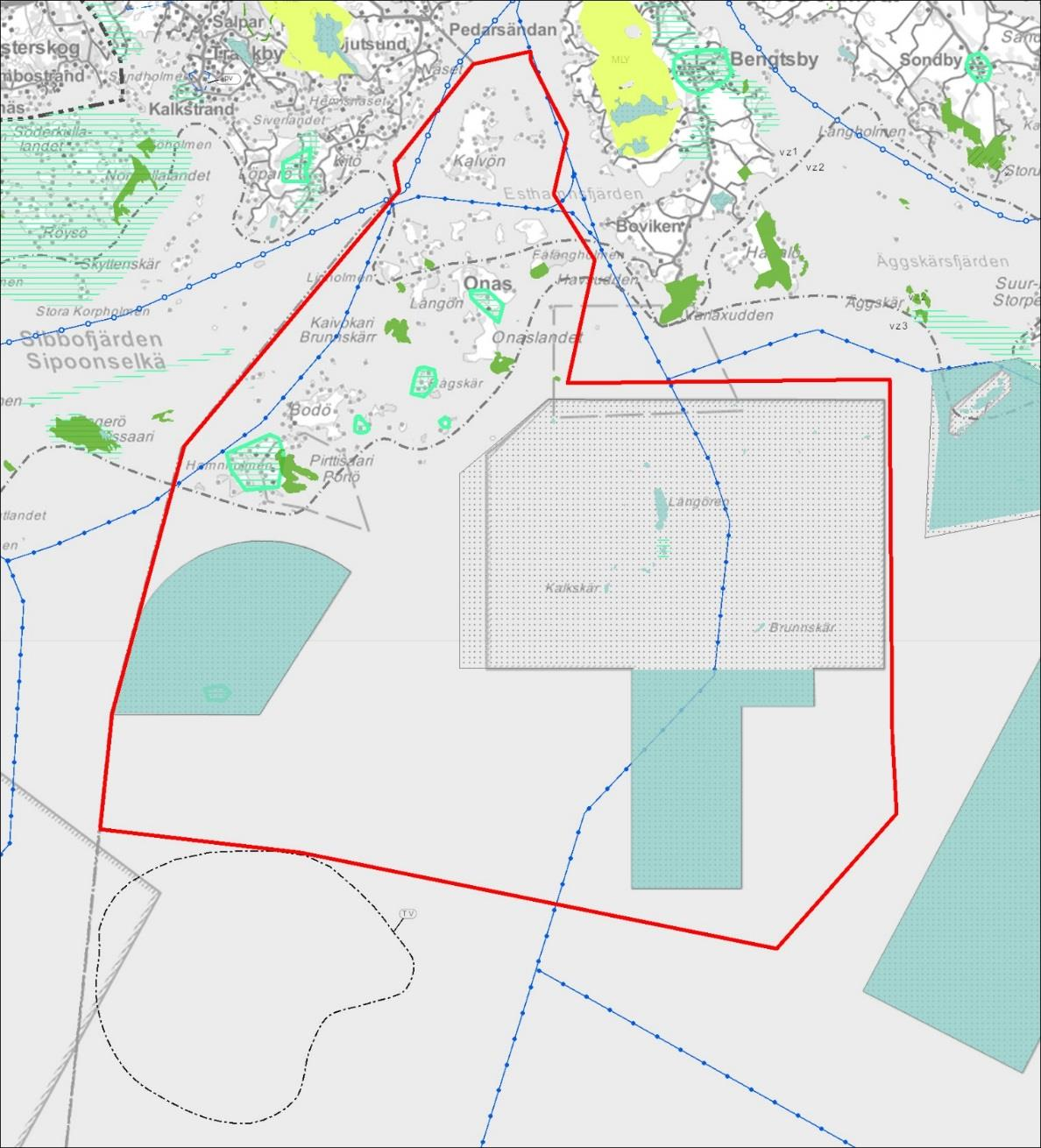 Bild 3. Etapplandskapsplan 4, utkast 2015. Planerna på landskapsnivå styr arbetet med delgenralplanen. 2.1.3 Generalplan Borgå landskommun utarbetade ett förslag till delgenralplan som täckte nästan hela kommunens strandområden, men planen förblev oavslutad 1983.