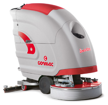 COMAC KOMBIMASKIN, GÅ BAKOM 10011465 Paketartikel Simpla 50 BST 10011464 Simpla 50 BST, inb laddare 10002371 2 st batterier 12V/105 Ah Kombimaskin Simpla 50 BST En borstvalsmaskin med