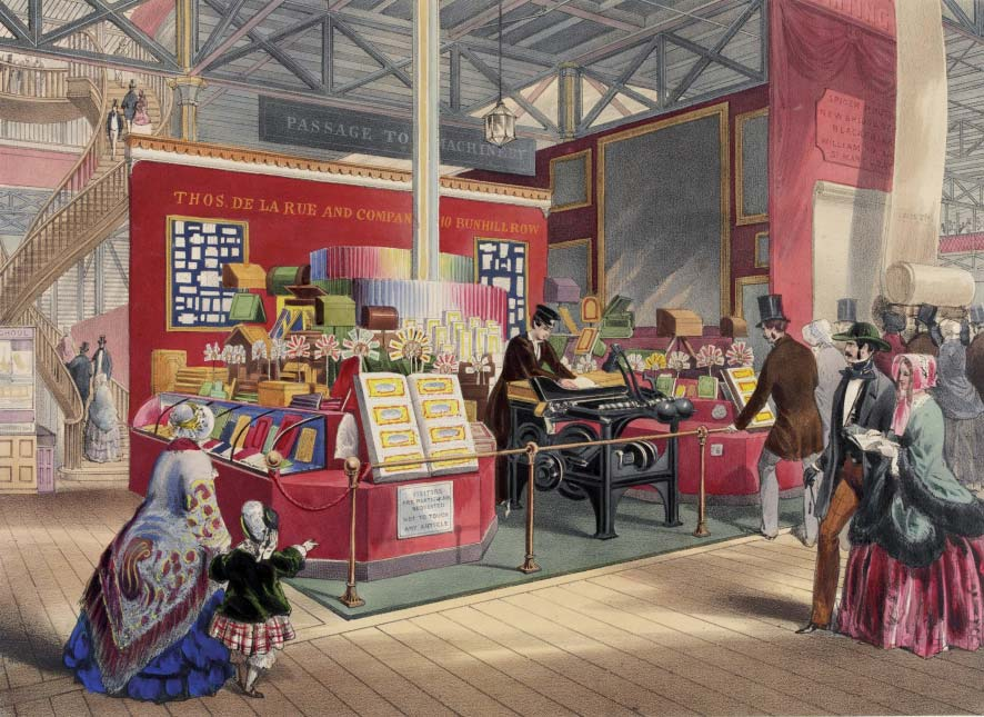 De la Rues monter på världsutställningen i London 1851.