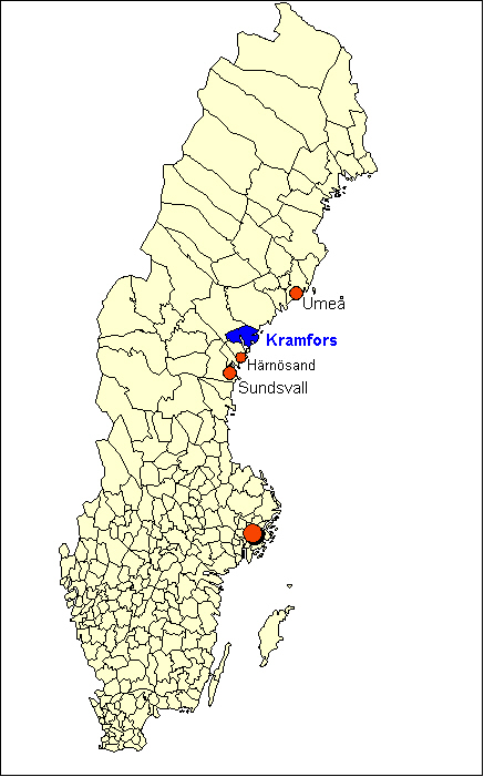 Hur långt upp ligger Kramfors