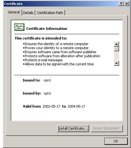 8. När certifikatet är sparat lokalt dubbelklickar man på det och klickar därefter på Install certificate.