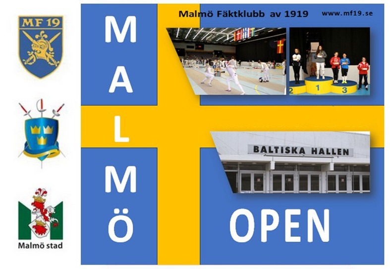 Malmö Fäktklubb av 1919 (MF19) har härmed nöjet att inbjuda till Malmö Open den 8-9