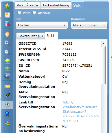 Stationsregistret innehåll Skördad information Datavärdar som använder station: SMHI, IVL Typ av