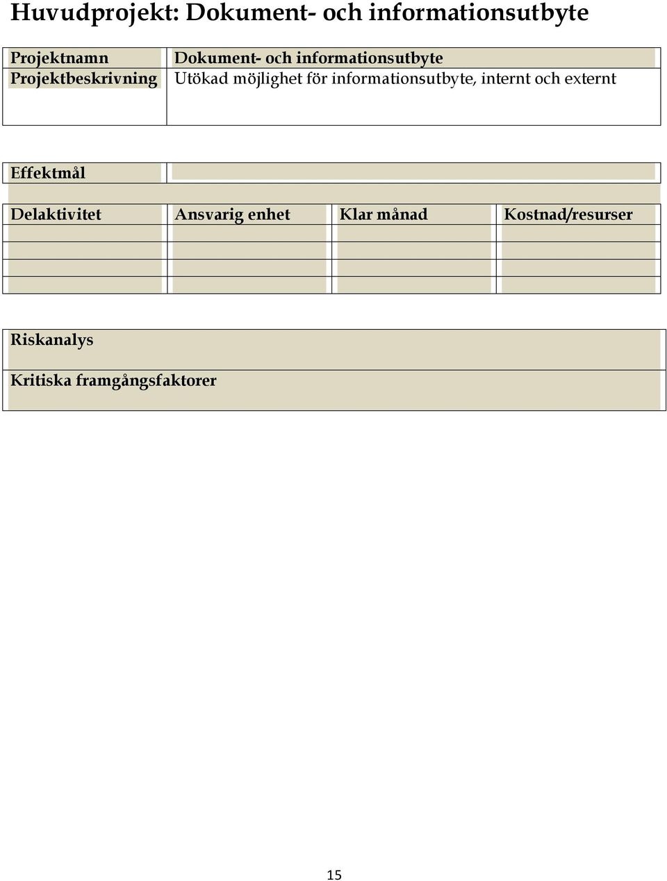 informationsutbyte Utökad möjlighet