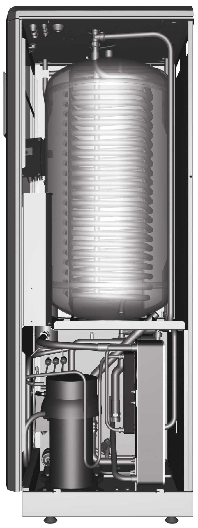 3.2 DHP-H Opti Pro/DHP-H Opti Pro + 4 5 14 15 1 6 7 16 2 3 8 9 10 11 12 18 17 19 20 22 21 23 13 Teckenförklaring Teckenförklaring 1 Varmvattenberedare 180 liter 13 Torkfilter 2 Returledningsgivare,