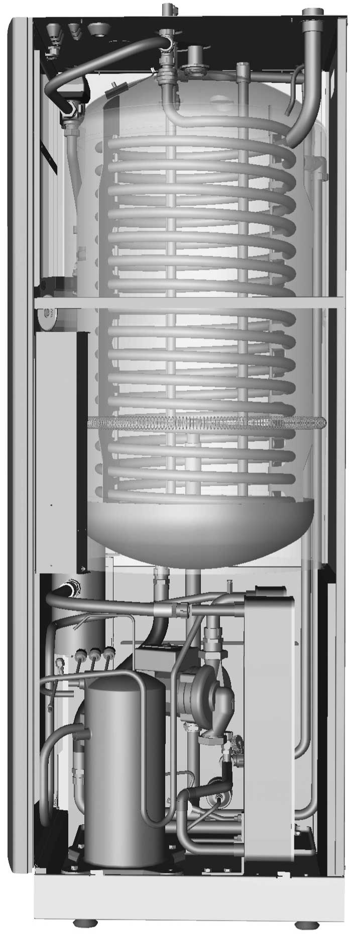 3.6 DHP-A Opti 5 14 2 15 1 6 7 8 16 17 21 3 13 24 9 19 20 22 10 4 11 12 18 23 Teckenförklaring Teckenförklaring 1 Varmvattenberedare 180 liter 13 Köldbärare ut 2 Avfrostningstank 14 Varmvattengivare