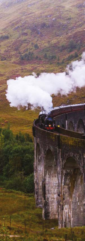 SKOTTLAND HARRY POTTER TÅGET Denna busstur tar er med genom det skotska landskapet och ni gör en tur med det s.k. Harry Pottertåget, Jacobite Steam Train, på en av världens vackraste tågresor.