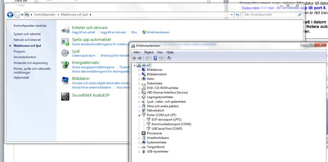 Så här får du igång din USB-adapter: För att få fram USB-adapten i EasyView 5.5 eller senare version, starta om programmet. Gå in under Arkiv/Anslutningar/Fler anslutningar.