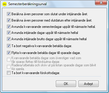 Aveny Hogia PA Nyhetsbrev 1/2013 Sid: 9 2.3.3 Beräkna ny semester (endast lista) Gå in under Verktyg Semesterrutiner och välj Semesterberäkning.