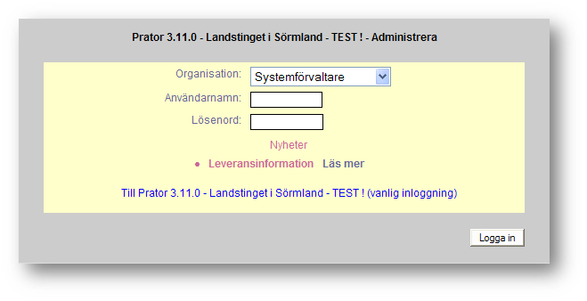 3 Inloggning (autentisering) 3 Inloggning (autentisering) 3.1 Inloggning utan E-tjänstekort 1.