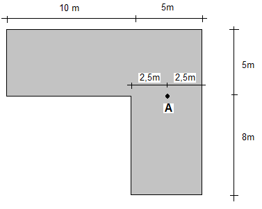P4. SPÄNNINGSTILLSTÅND I JORD 15p En byggnad ska byggas enligt plan som visas i Figur 3. Grundtryck från byggnaden är q=10 kpa. Jorden består av sand med γ d =18 kn/m 3 tunghet.