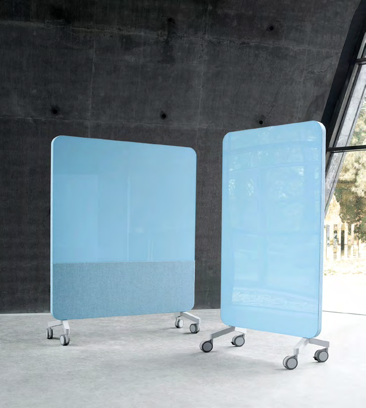 Lintex Prislista 2016 Mobila Skrivtavlor och Blädderblockställ Mood Fabric Mobile Mobil skrivtavla i glas med tygklädd ljudabsorberande baksida.