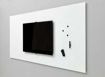 Lintex Prislista 2016 Skrivtavlor Whiteboard Air TV Whiteboard med emaljerad magnetbärande skrivyta förberedd för upphängning av TV-skärm.