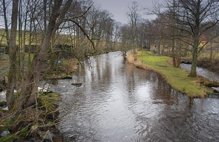 Rönne å - Vattenkontroll 214 Näringstillstånd i Rössjöholmsån, utveckling under åren -214 Rössjöholmsån vid utflödet till Rönne å, pkt 56 Markanvändning i Rössjöholmsån Myr 7% Tätort 1% Vatten 3%