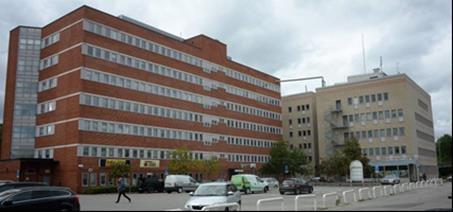2 Undersökta fastigheter Totalt omfattar detta projekt undersökning av 3 fastigheter. 2.1 Godsfinkan 1, Heliosgatan 22-26, Hammarby Sjöstad. Kontorsbyggnaden uppfördes i mitten av 80-talet.