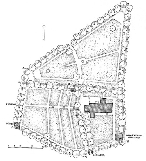 eds kyrka 9 ORIENTERINGSPLANER Plan av Eds kyrka mot norr.