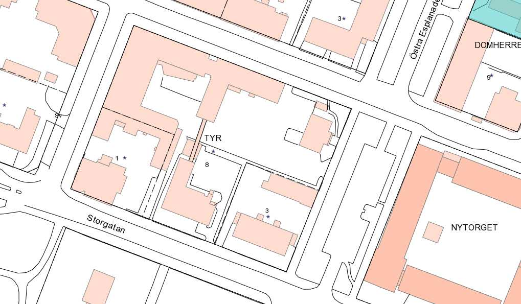 Handläggare: 1 (11) Patrik Forsberg Detaljplan för del av fastigheten TYR 8 inom Öst på stan i Umeå kommun, Västerbottens län HANDLINGAR - Plankarta med bestämmelser och illustrationer -