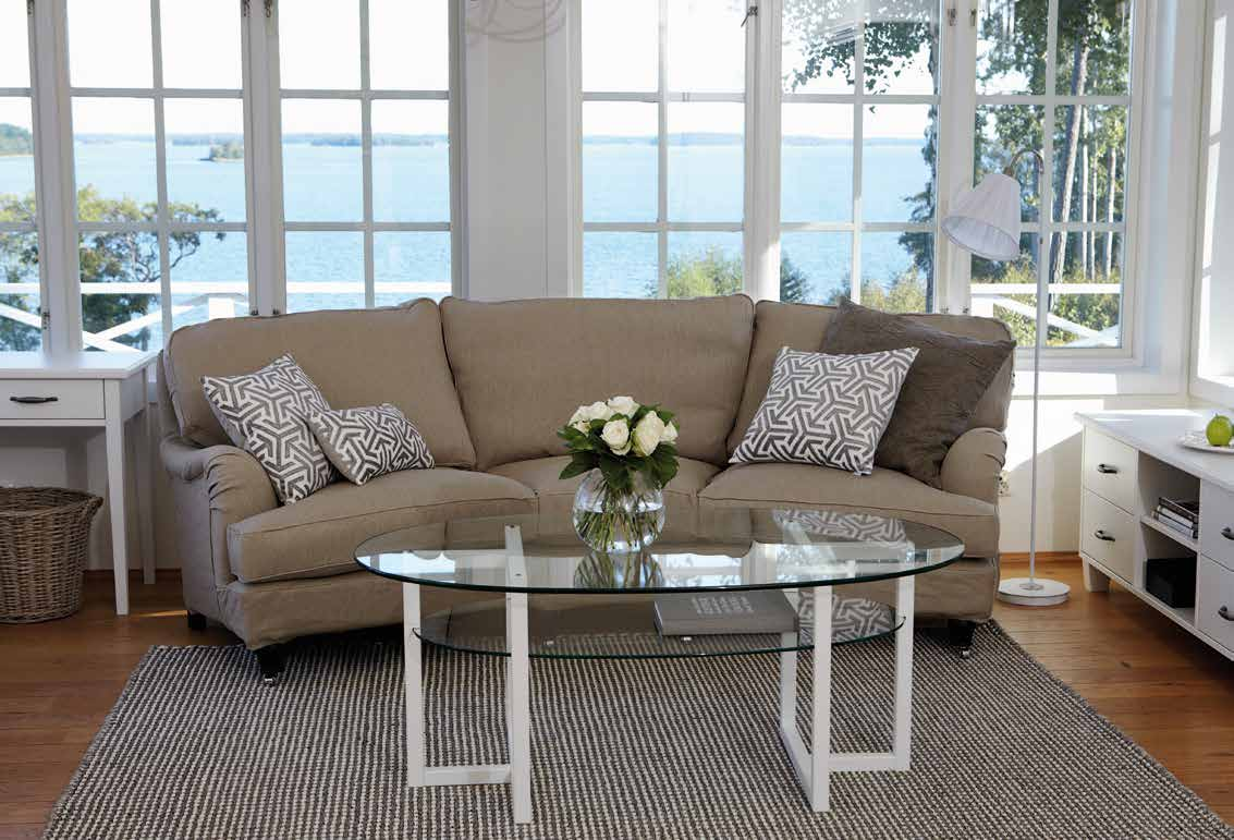 Hallbord Hampton, soffa Howard medium 3,5-sits svängd