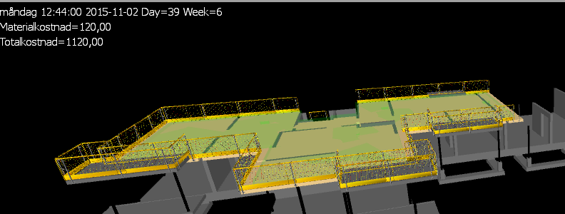 Figur 21 Mängdlista i Navisworks 4.2.4 TimeLiner och kostnad TimeLiner har inte bara som funktion att skapa tidplan och simuleringar.