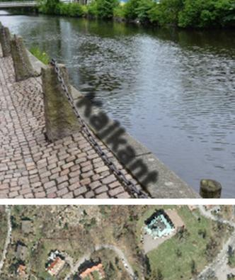 Användarvägledning för Hydromodellen 12 av 18 Figur 11 Översikt av uppmätningen av kajkanten längs Mölndalsåns östra sida mellan Örgrytevägen och Ullevigatan. 4.