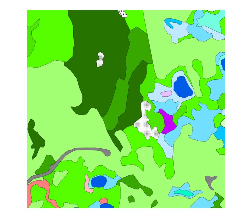 Fig. 15a. NILS ruta (1000 m 1000 m) i stratum 8.