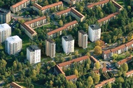 Byggtekniskt antal huskroppar 1st Antal våningar 6st Antal lägenheter 125st Nybyggnad av flerbostadshus på Blackeberg, Stockholm Bornholmaren 1 Beställare:Primula Bygg Produkt Pandora Green Flow