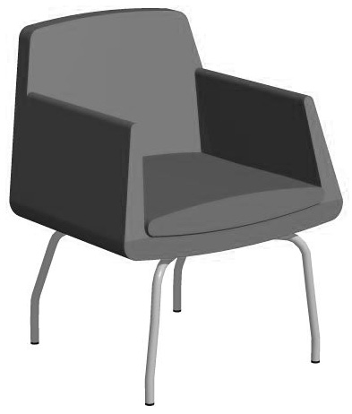 JEFFERSSON KS-170 Fåtölj. Vridbart underrede på golvplatta i krom. Easy-chair. Swivelling pillar frame on base in chromium.