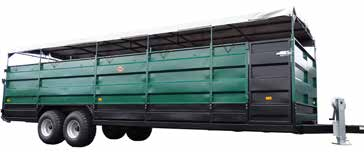 Transport Palmse bal- och kreatursvagnar Balvagnar Ytorna på balvagnarna är av räfflad metall.