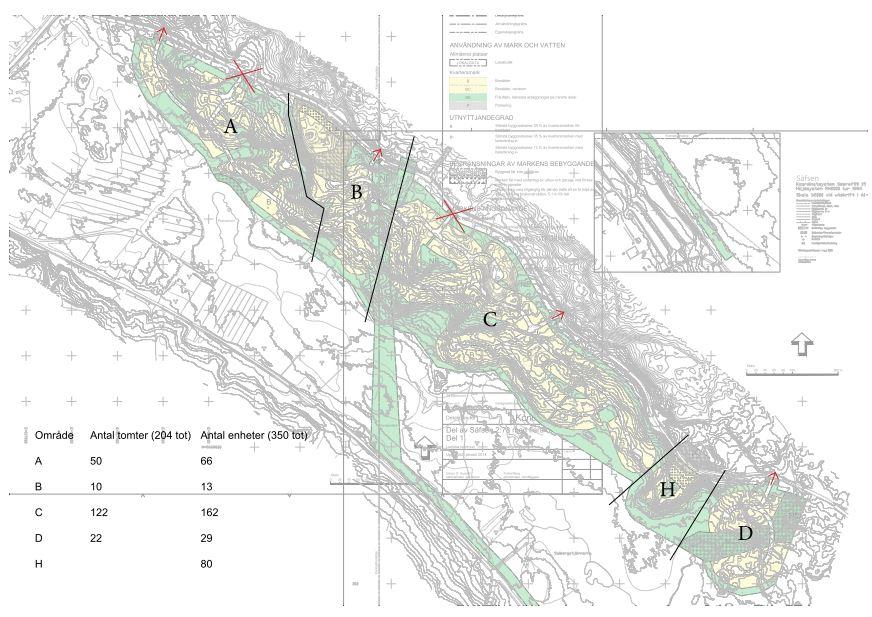 Säfsen 2:78, utredningar VA-utredning 1. Bakgrund Säfsen Resort AB avser att exploatera del av fastigheten Säfsen 2:78 m.fl. och skapa ca 350 enheter om uppskattningsvis 204 stycken tomter.