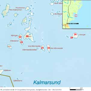 häckfågelfaunan i östra smålands ytterskärgård 1990-2008 75 Raklen Inv. objekt nr 22. Oskarshamns kommun. Fågelvärde. Allmän beskrivning: Området omfattar tre skär i Figeholmsfjärdens yttre del.