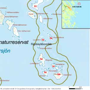 häckfågelfaunan i östra smålands ytterskärgård 1990-2008 91 Långskär Inv objekt nr 53. Västerviks kommun. Sladö-Äskeskärs naturreservat. Fågelskyddsområde. Fågelvärde.