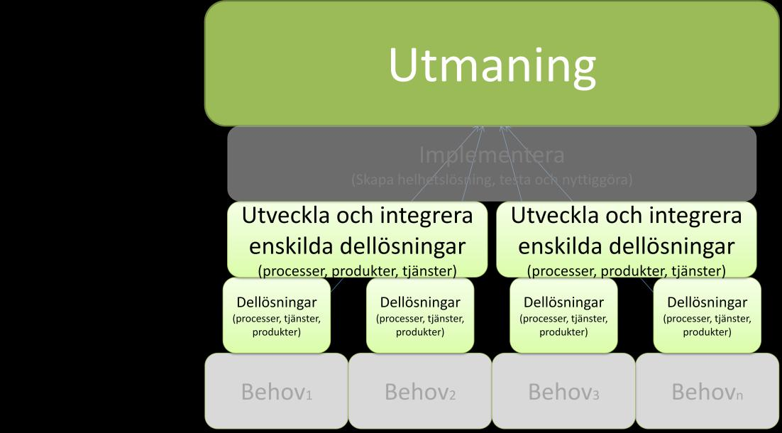 Figur 4. Schematisk översikt över inriktningen i Projektform B.