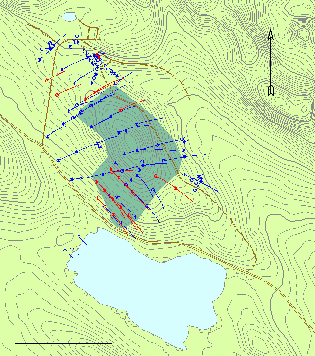 Laver Laver Borrning sedan 2009 Potential för en stor volym med låg halt Aitik scenario storskalig, men låg halt Old Laver mine N