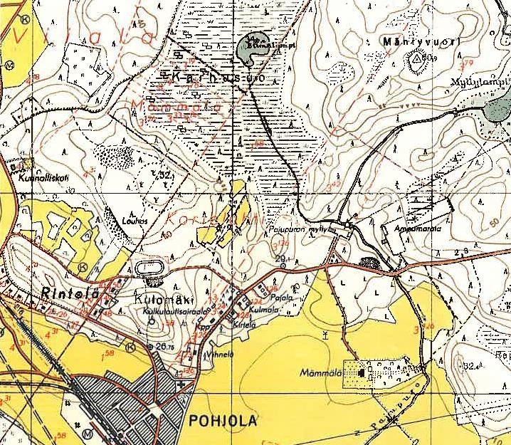 Milstolpar År 1949 det första grundkartbladet (HYRKÄS 3421 12) trycktes Försvarsmaktens Topografiska enhet påbörjade sin egen kartläggning av Norra Finland