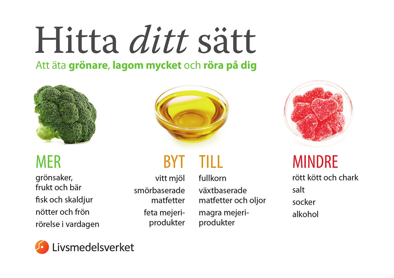 Även små förbättringar av ohälsosamma matvanor leder till hälsovinster.