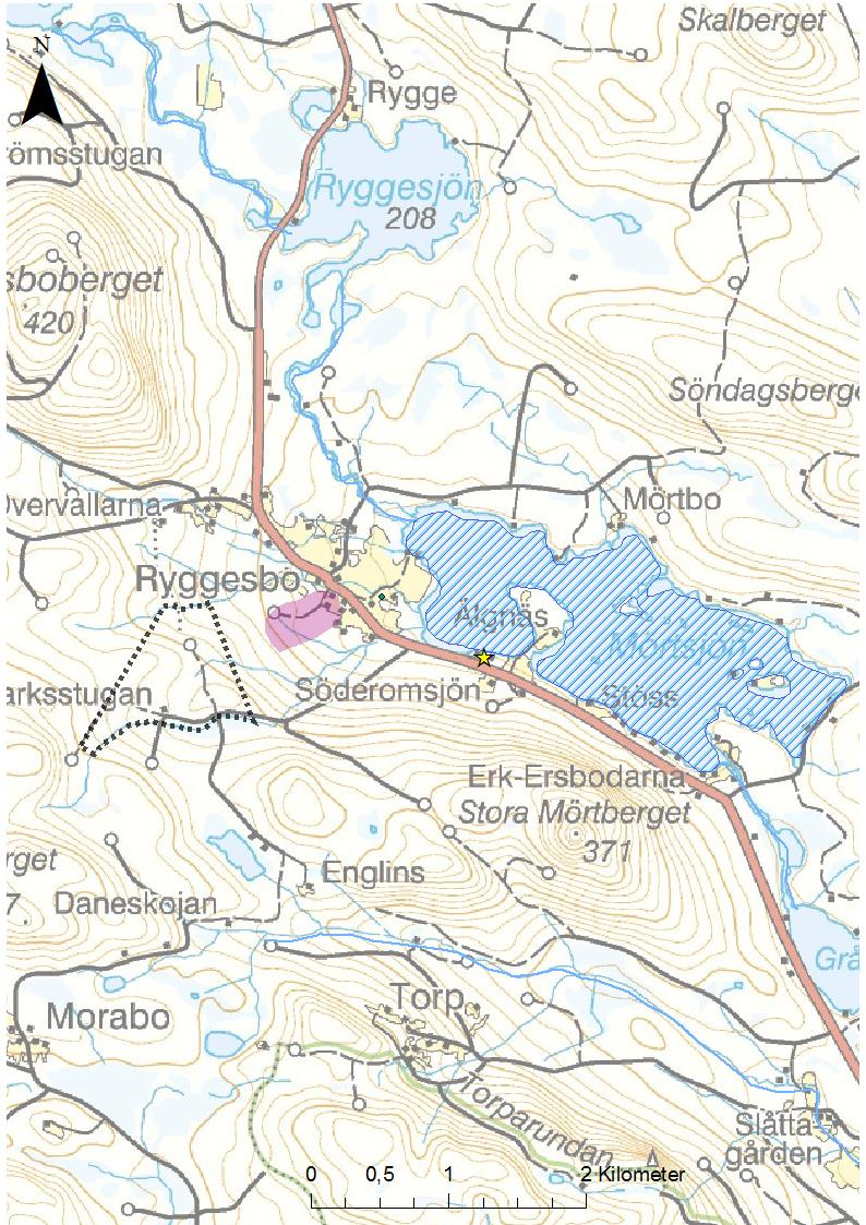 Vattenskydd Ett allmänt uttag av dricksvatten finns idag på förekomsten i Lobonäs med ett beslutat vattenskyddsområde från 1981 (21FS 1981:26 ).